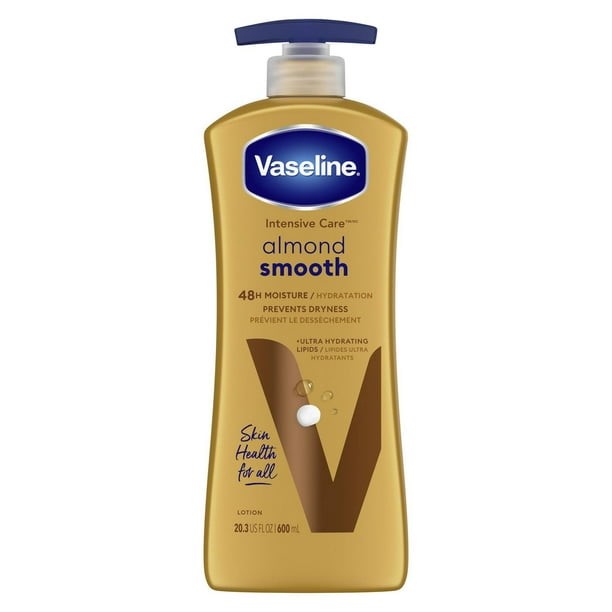 VASELINE ALMOND SMOOTH LOTION INTENSIVE CARE  AVEC 48H HYDRATATION LIPIDES ULTRA-HYDRATANTS, 600ML