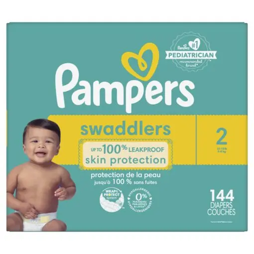 Pampers Swaddlers Diapers Size 2 144 Count 