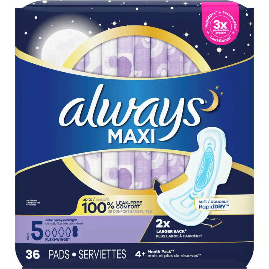  Always Maxi Taille 5 avec Ailes, 36 SERVIETTES