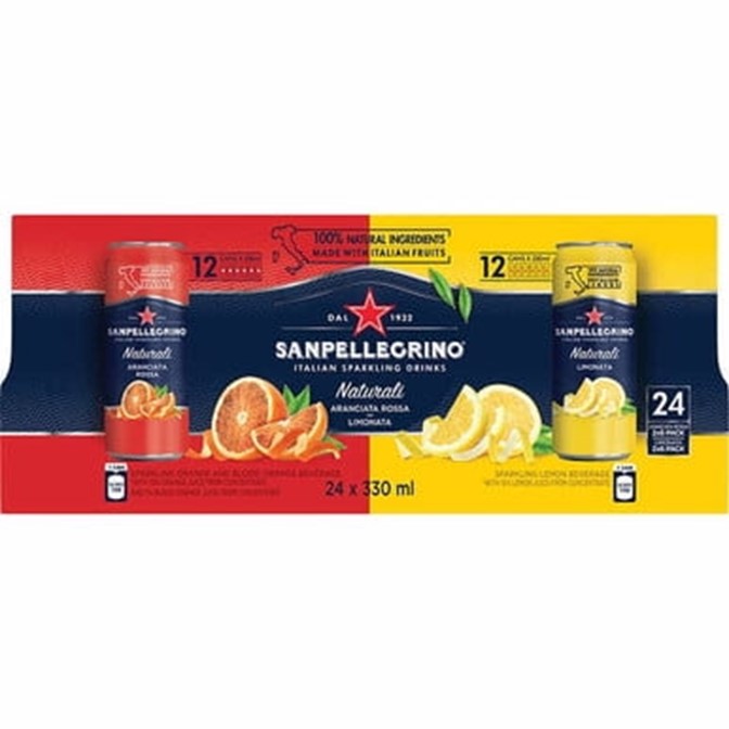 JUS SAN PELLEGRINO NATURALI ARANCIATA ROSSA ET LIMONATA 24x330ML