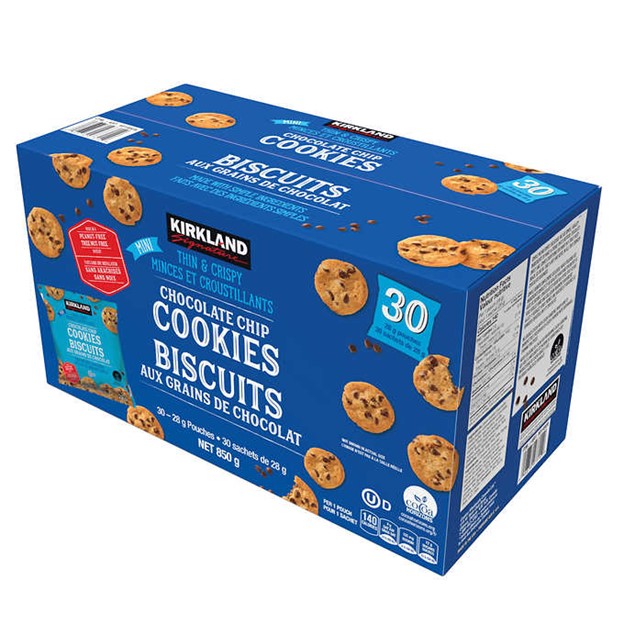 Mini biscuits aux grains de chocolat, Kirkland,  30 × 28 g