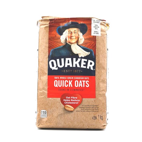Quaker - Quick  Oats flocons d’avoine rapide standard,1kg