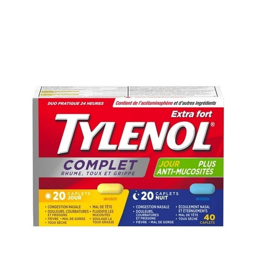 TYLENOL EXTRA STRENGTH 40 CAPLETS