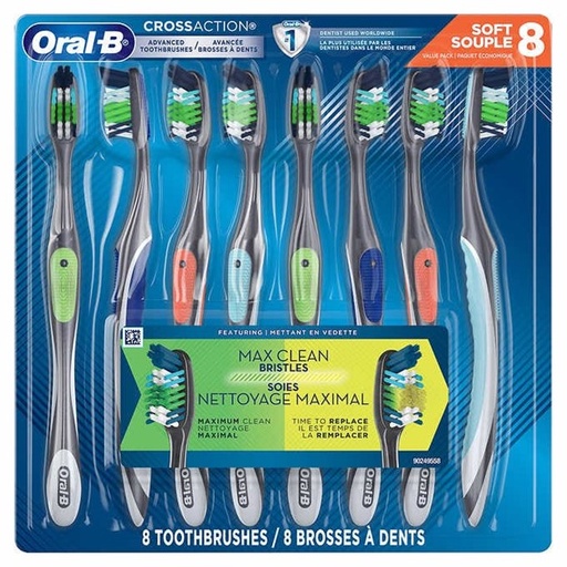 BROSSE A DENTS ORAL-B  Cross Action Advanced PACK 8
