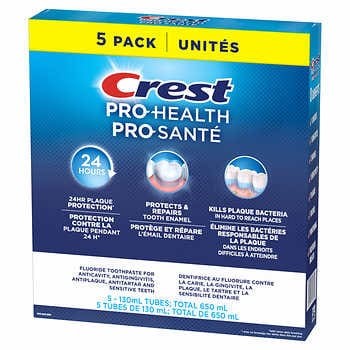 Dentifrice Crest Pro-Santé -blanchissant en gel, 5 x 130 mL
