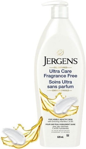 JERGENS SOINS ULTRA CAIRE, LOTION HYDRATANTE SANS PARFUM, 620ML