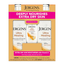 JERGENS ULTRA HEALING XTRA DRY SKIN, PEAU SÈCHES, PACK DE 3, 621 ML