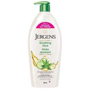 Jergens Lotion hydratante apaisante à l'aloe vera et lotion pour le corps pour peaux sèches (950 ml)