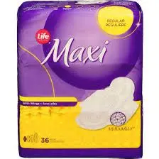 SERVIETTE HYGIÉNIQUE MAXI REGULIÉRE T1 36 PIÉCES